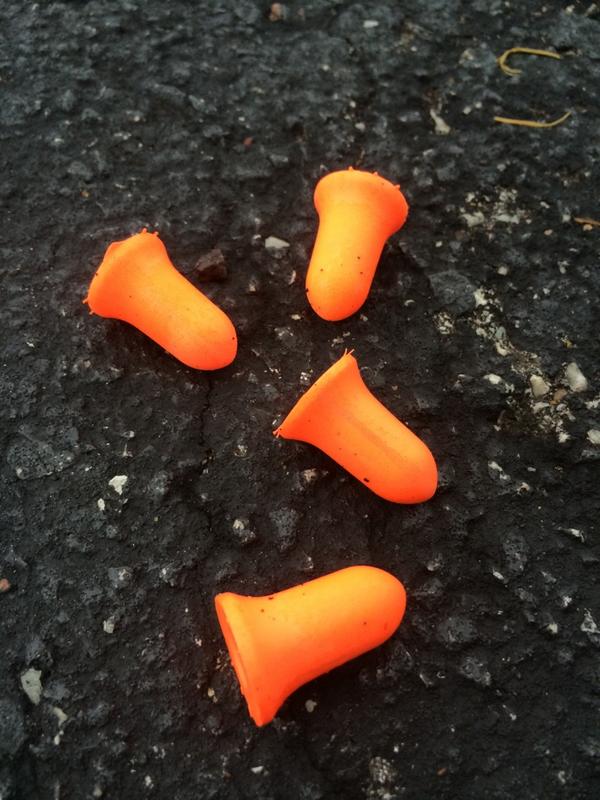 Ear plugs mistaken for Rubber Bullets