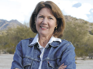 Anne Kirkpatrick (D-AZ) only few a Mexican Flag Sunday at a Parade
